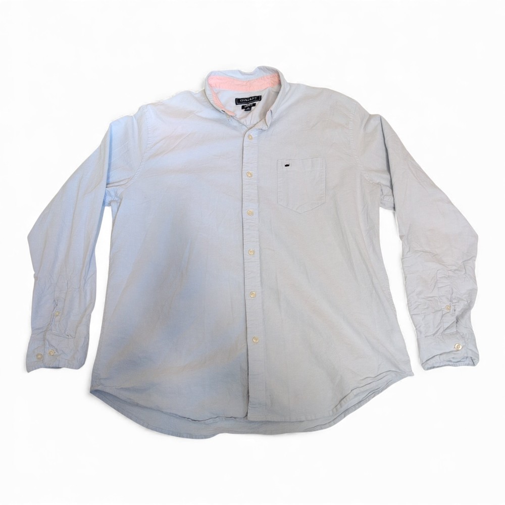 Crown‎ & Ivy Men's Light Blue Button-Down Shirt XL